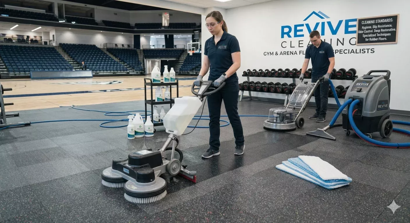 Rubber Floor Cleaning Service Gym Arena GTA Ontario
